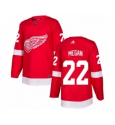 Men's Adidas Detroit Red Wings #22 Wade Megan Premier Red Home NHL Jersey