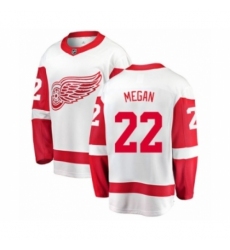 Men's Detroit Red Wings #22 Wade Megan Authentic White Away Fanatics Branded Breakaway NHL Jersey