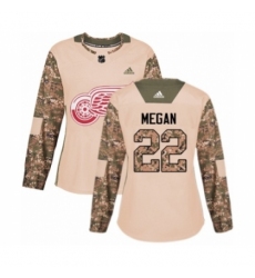 Women's Adidas Detroit Red Wings #22 Wade Megan Authentic Camo Veterans Day Practice NHL Jersey