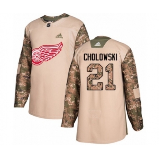 Youth Adidas Detroit Red Wings #21 Dennis Cholowski Authentic Camo Veterans Day Practice NHL Jersey Youth Adidas Detroit Red Wings #21 Dennis Cholowski Authentic Camo Veterans Day Practice NHL Jersey