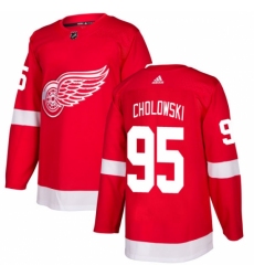Youth Adidas Detroit Red Wings #95 Dennis Cholowski Authentic Red Home NHL Jersey Youth Adidas Detroit Red Wings #95 Dennis Cholowski Authentic Red Home NHL Jersey