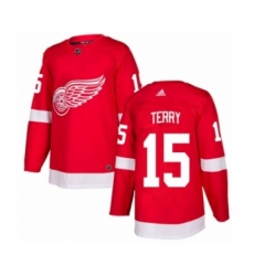 Youth Adidas Detroit Red Wings #15 Chris Terry Premier Red Home NHL Jersey