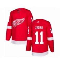 Men's Adidas Detroit Red Wings #11 Filip Zadina Premier Red Home NHL Jersey