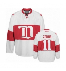 Men's Reebok Detroit Red Wings #11 Filip Zadina Premier White Third NHL Jersey