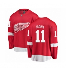 Youth Detroit Red Wings #11 Filip Zadina Authentic Red Home Fanatics Branded Breakaway NHL Jersey