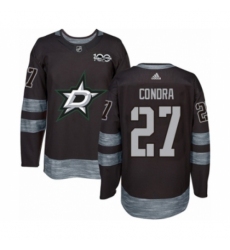 Men's Adidas Dallas Stars #27 Erik Condra Authentic Black 1917-2017 100th Anniversary NHL Jersey