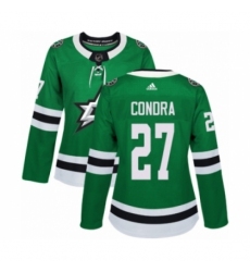Women's Adidas Dallas Stars #27 Erik Condra Premier Green Home NHL Jersey