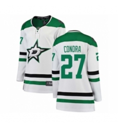 Women's Dallas Stars #27 Erik Condra Authentic White Away Fanatics Branded Breakaway NHL Jersey