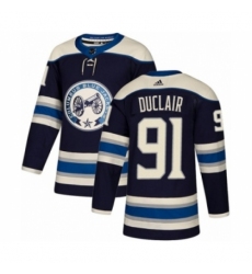 Men's Adidas Columbus Blue Jackets #91 Anthony Duclair Premier Navy Blue Alternate NHL Jersey