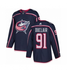 Men's Adidas Columbus Blue Jackets #91 Anthony Duclair Premier Navy Blue Home NHL Jersey