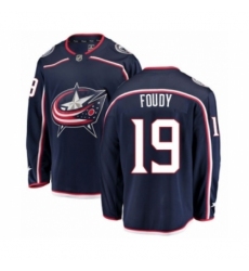 Youth Columbus Blue Jackets #19 Liam Foudy Authentic Navy Blue Home Fanatics Branded Breakaway NHL Jersey