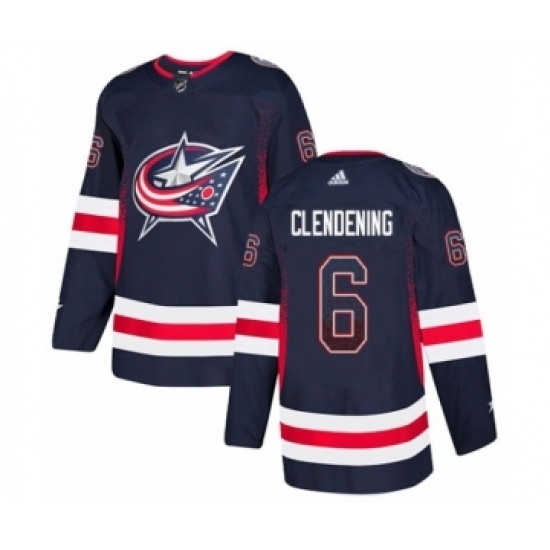 Men's Adidas Columbus Blue Jackets #6 Adam Clendening Authentic Navy Blue Drift Fashion NHL Jersey Men's Adidas Columbus Blue Jackets #6 Adam Clendening Authentic Navy Blue Drift Fashion NHL Jersey