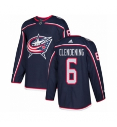Men's Adidas Columbus Blue Jackets #6 Adam Clendening Premier Navy Blue Home NHL Jersey Men's Adidas Columbus Blue Jackets #6 Adam Clendening Premier Navy Blue Home NHL Jersey