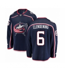 Men's Columbus Blue Jackets #6 Adam Clendening Authentic Navy Blue Home Fanatics Branded Breakaway NHL Jersey Men's Columbus Blue Jackets #6 Adam Clendening Authentic Navy Blue Home Fanatics Branded Breakaway NHL Jersey