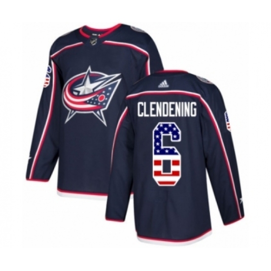 Youth Adidas Columbus Blue Jackets #6 Adam Clendening Authentic Navy Blue USA Flag Fashion NHL Jersey Youth Adidas Columbus Blue Jackets #6 Adam Clendening Authentic Navy Blue USA Flag Fashion NHL Jersey