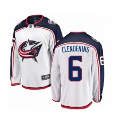 Youth Columbus Blue Jackets #6 Adam Clendening Authentic White Away Fanatics Branded Breakaway NHL Jersey Youth Columbus Blue Jackets #6 Adam Clendening Authentic White Away Fanatics Branded Breakaway NHL Jersey