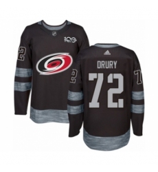 Men's Adidas Carolina Hurricanes #72 Jack Drury Authentic Black 1917-2017 100th Anniversary NHL Jersey