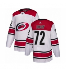 Men's Adidas Carolina Hurricanes #72 Jack Drury Authentic White Away NHL Jersey