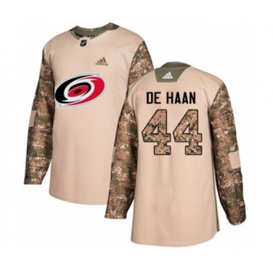 Men's Adidas Carolina Hurricanes #44 Calvin De Haan Authentic Camo Veterans Day Practice NHL Jersey Men's Adidas Carolina Hurricanes #44 Calvin De Haan Authentic Camo Veterans Day Practice NHL Jersey