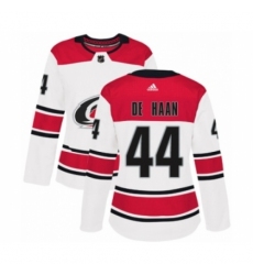 Women's Adidas Carolina Hurricanes #44 Calvin De Haan Authentic White Away NHL Jersey Women's Adidas Carolina Hurricanes #44 Calvin De Haan Authentic White Away NHL Jersey