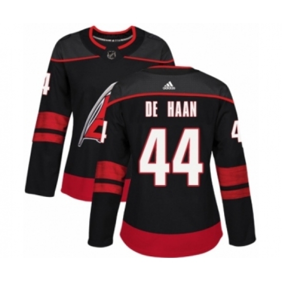 Women's Adidas Carolina Hurricanes #44 Calvin De Haan Premier Black Alternate NHL Jersey Women's Adidas Carolina Hurricanes #44 Calvin De Haan Premier Black Alternate NHL Jersey