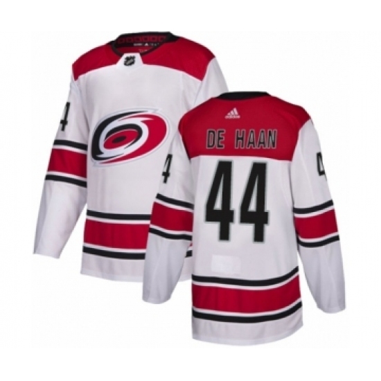 Youth Adidas Carolina Hurricanes #44 Calvin De Haan Authentic White Away NHL Jersey Youth Adidas Carolina Hurricanes #44 Calvin De Haan Authentic White Away NHL Jersey