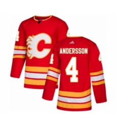 Youth Adidas Calgary Flames #4 Rasmus Andersson Premier Red Alternate NHL Jersey