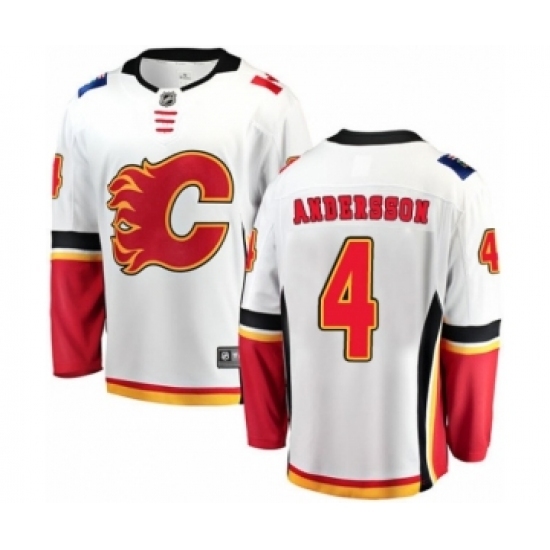 Youth Calgary Flames #4 Rasmus Andersson Authentic White Away Fanatics Branded Breakaway NHL Jersey Youth Calgary Flames #4 Rasmus Andersson Authentic White Away Fanatics Branded Breakaway NHL Jersey