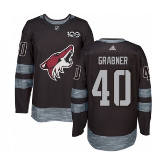 Men's Adidas Arizona Coyotes #40 Michael Grabner Authentic Black 1917-2017 100th Anniversary NHL Jersey Men's Adidas Arizona Coyotes #40 Michael Grabner Authentic Black 1917-2017 100th Anniversary NHL Jersey