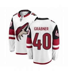 Men's Arizona Coyotes #40 Michael Grabner Authentic White Away Fanatics Branded Breakaway NHL Jersey