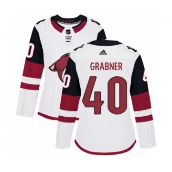 Women's Adidas Arizona Coyotes #40 Michael Grabner Authentic White Away NHL Jersey Women's Adidas Arizona Coyotes #40 Michael Grabner Authentic White Away NHL Jersey