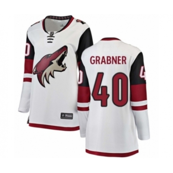 Women's Arizona Coyotes #40 Michael Grabner Authentic White Away Fanatics Branded Breakaway NHL Jersey Women's Arizona Coyotes #40 Michael Grabner Authentic White Away Fanatics Branded Breakaway NHL Jersey