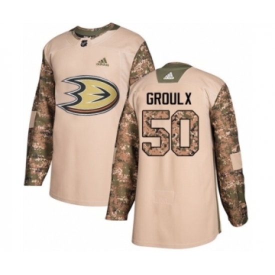 Youth Adidas Anaheim Ducks #50 Benoit-Olivier Groulx Authentic Camo Veterans Day Practice NHL Jersey Youth Adidas Anaheim Ducks #50 Benoit-Olivier Groulx Authentic Camo Veterans Day Practice NHL Jersey