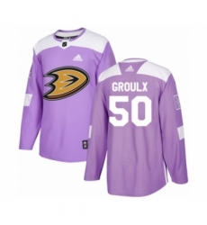 Youth Adidas Anaheim Ducks #50 Benoit-Olivier Groulx Authentic Purple Fights Cancer Practice NHL Jersey Youth Adidas Anaheim Ducks #50 Benoit-Olivier Groulx Authentic Purple Fights Cancer Practice NHL Jersey