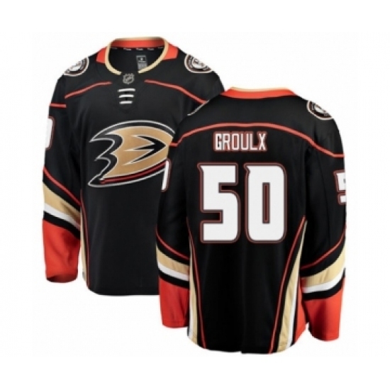 Youth Anaheim Ducks #50 Benoit-Olivier Groulx Authentic Black Home Fanatics Branded Breakaway NHL Jersey Youth Anaheim Ducks #50 Benoit-Olivier Groulx Authentic Black Home Fanatics Branded Breakaway NHL Jersey