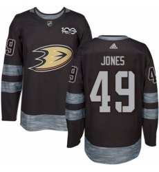 Men's Adidas Anaheim Ducks #49 Max Jones Authentic Black 1917-2017 100th Anniversary NHL Jersey Men's Adidas Anaheim Ducks #49 Max Jones Authentic Black 1917-2017 100th Anniversary NHL Jersey