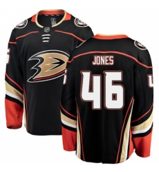 Men's Anaheim Ducks #46 Max Jones Fanatics Branded Black Home Breakaway NHL Jersey Men's Anaheim Ducks #46 Max Jones Fanatics Branded Black Home Breakaway NHL Jersey