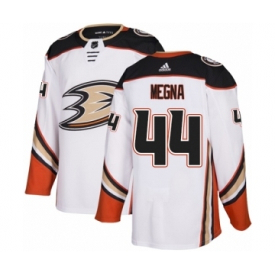 Men's Adidas Anaheim Ducks #44 Jaycob Megna Authentic White Away NHL Jersey Men's Adidas Anaheim Ducks #44 Jaycob Megna Authentic White Away NHL Jersey