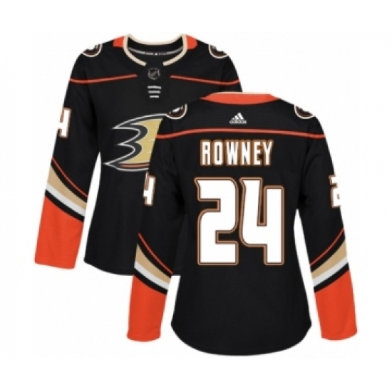 Women's Adidas Anaheim Ducks #24 Carter Rowney Premier Black Home NHL Jersey Women's Adidas Anaheim Ducks #24 Carter Rowney Premier Black Home NHL Jersey