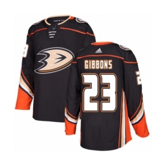 Men's Adidas Anaheim Ducks #23 Brian Gibbons Premier Black Home NHL Jersey Men's Adidas Anaheim Ducks #23 Brian Gibbons Premier Black Home NHL Jersey