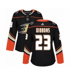 Women's Adidas Anaheim Ducks #23 Brian Gibbons Premier Black Home NHL Jersey Women's Adidas Anaheim Ducks #23 Brian Gibbons Premier Black Home NHL Jersey