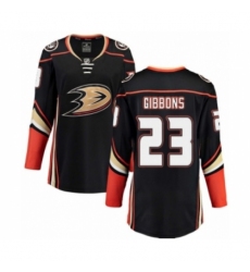 Women's Anaheim Ducks #23 Brian Gibbons Authentic Black Home Fanatics Branded Breakaway NHL Jersey Women's Anaheim Ducks #23 Brian Gibbons Authentic Black Home Fanatics Branded Breakaway NHL Jersey