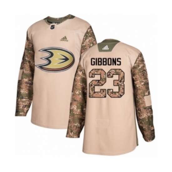 Youth Adidas Anaheim Ducks #23 Brian Gibbons Authentic Camo Veterans Day Practice NHL Jersey Youth Adidas Anaheim Ducks #23 Brian Gibbons Authentic Camo Veterans Day Practice NHL Jersey