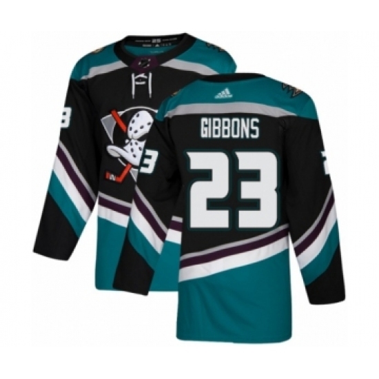 Youth Adidas Anaheim Ducks #23 Brian Gibbons Premier Black Teal Alternate NHL Jersey Youth Adidas Anaheim Ducks #23 Brian Gibbons Premier Black Teal Alternate NHL Jersey