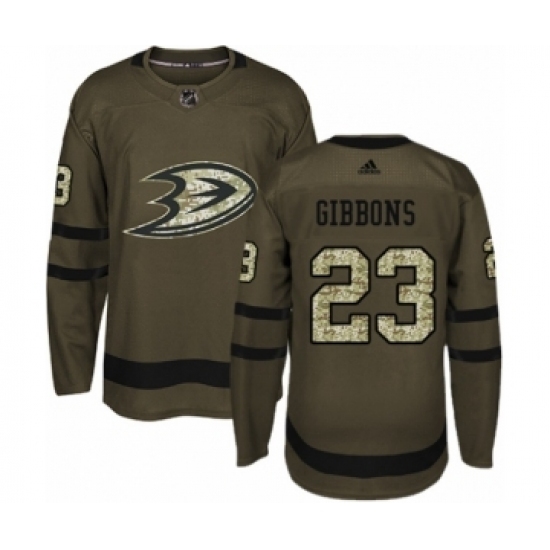 Youth Adidas Anaheim Ducks #23 Brian Gibbons Premier Green Salute to Service NHL Jersey Youth Adidas Anaheim Ducks #23 Brian Gibbons Premier Green Salute to Service NHL Jersey