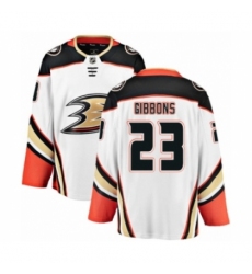 Youth Anaheim Ducks #23 Brian Gibbons Authentic White Away Fanatics Branded Breakaway NHL Jersey Youth Anaheim Ducks #23 Brian Gibbons Authentic White Away Fanatics Branded Breakaway NHL Jersey