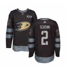 Men's Adidas Anaheim Ducks #2 Luke Schenn Authentic Black 1917-2017 100th Anniversary NHL Jersey Men's Adidas Anaheim Ducks #2 Luke Schenn Authentic Black 1917-2017 100th Anniversary NHL Jersey