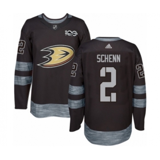Men's Adidas Anaheim Ducks #2 Luke Schenn Authentic Black 1917-2017 100th Anniversary NHL Jersey Men's Adidas Anaheim Ducks #2 Luke Schenn Authentic Black 1917-2017 100th Anniversary NHL Jersey