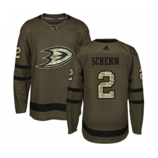 Men's Adidas Anaheim Ducks #2 Luke Schenn Authentic Green Salute to Service NHL Jersey Men's Adidas Anaheim Ducks #2 Luke Schenn Authentic Green Salute to Service NHL Jersey