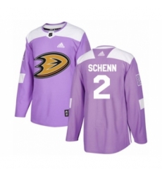 Men's Adidas Anaheim Ducks #2 Luke Schenn Authentic Purple Fights Cancer Practice NHL Jersey Men's Adidas Anaheim Ducks #2 Luke Schenn Authentic Purple Fights Cancer Practice NHL Jersey